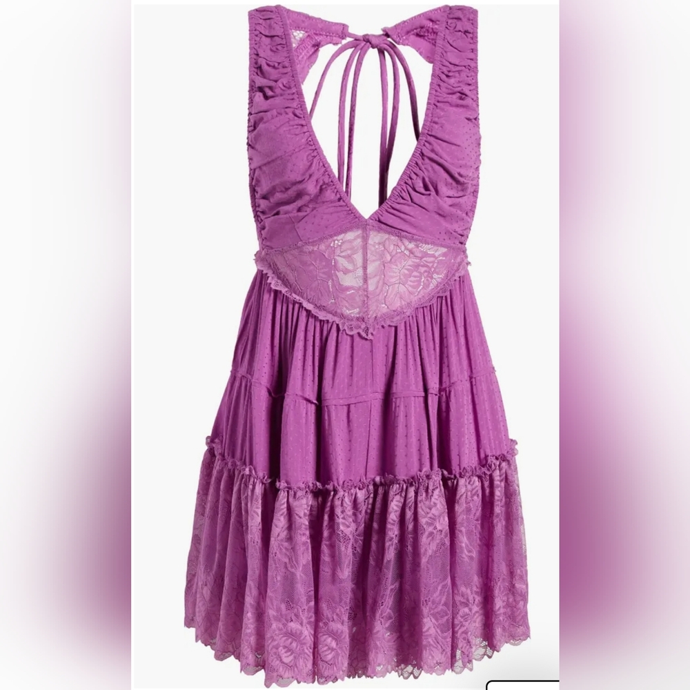 FreePeople: ABSOLUTE STUNNER Spring Fling Romper,Radiant Orchid, Sz: XL